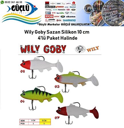 Sazan Silikonu 10 cm Wily Goby 4’lü Paket Halinde RENK:4