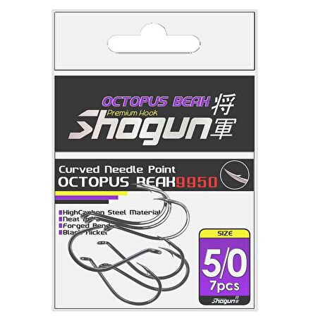 Shogun 9950 Octopus Beak Black Büyük Beden Olta İğnesi NO:6/0