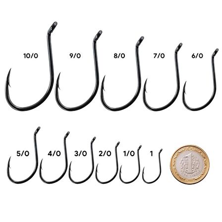 Shogun 9950 Octopus Beak Black Büyük Beden Olta İğnesi NO:6/0