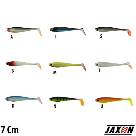 SİLİKON BALIK JAXON GUMMY INTENSA TG-INA070 7CM 5’Lİ PK RENK:T