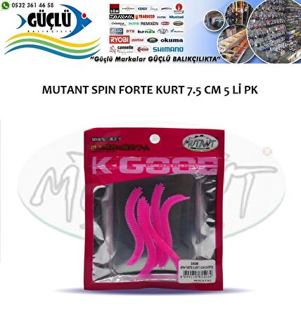 SİLİKON KURT MUTANT SPIN FORTE KURT 7.5CM 5’Lİ  RENK:02