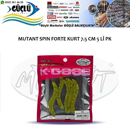 SİLİKON KURT MUTANT SPIN FORTE KURT 7.5CM 5’Lİ  RENK:07