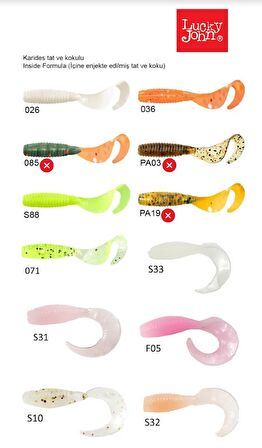 SİLİKON YEM LUCKYJOHN MICRO GRUB 1 2.5CM 15’Lİ PK RENK:S31