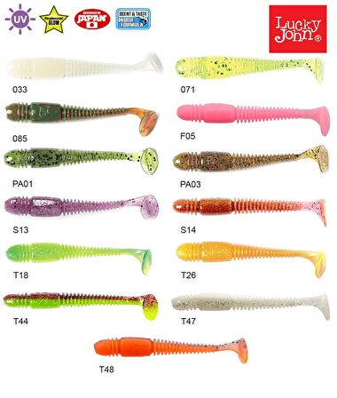 SİLİKON YEM LUCKYJOHN TİOGA 3.4’’ 8.6CM 6’LI PK RENK:085