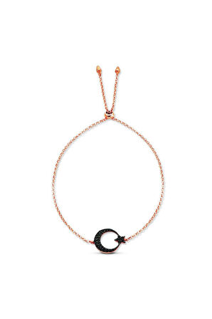 925 Ayar Asansörlü Ayyıldız Gümüş Bileklik (GB00337)