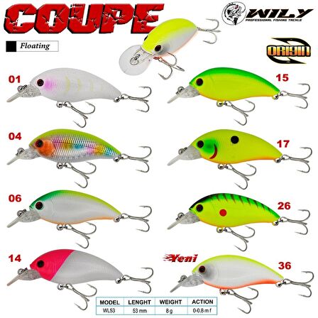 TATLI SU MAKET BALIK WILY COUPE 5,3 CM 8 GR RENK:26