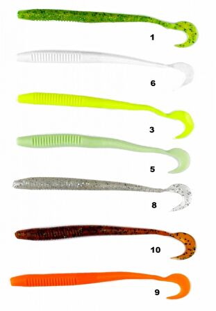 Wily Curly Silikon Yem 4.5 g 130 mm 5’Lİ PAKET RENK:3
