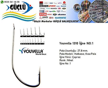 YOUVELLA 1310 ÇAPRAZ NİCKEL OLTA İĞNESİ NO:1