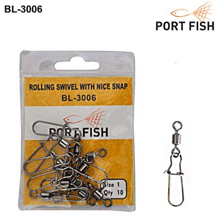 PORTFİSH BL-3006 YUVARLAK KANCALI FIRDÖNDÜ NO:14