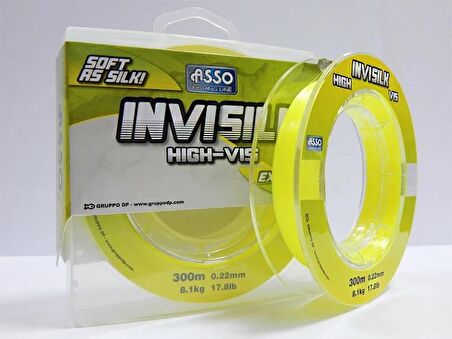 ASSO INVISILK SURF CASTING CLEAR YELLOW 300 MT 0.40MM MİSİNA