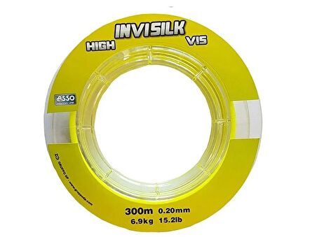 ASSO INVISILK SURF CASTING CLEAR YELLOW 300 MT 0.40MM MİSİNA