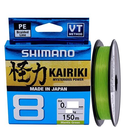 Shimano Kairiki 8 MantisGreen (Yeşil) 0,13mm 150mt 8 kat İp Misina