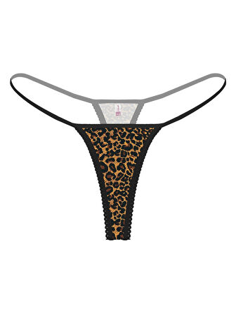 Beruflic Leopar Desenli Kadın  String
