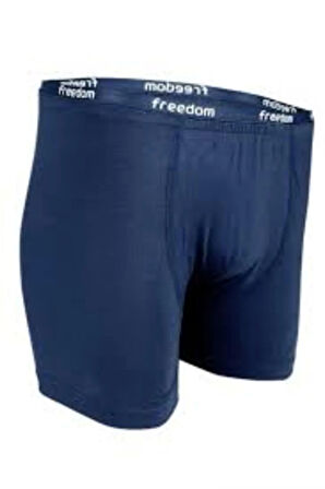 Erkek Bambu Boxer Freedom Yazılı Lastikli