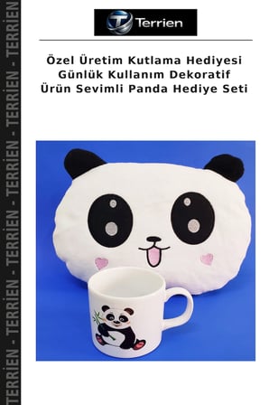 Özel Üretim Kutlama Hediyesi Günlük Kullanım Dekoratif Ürün Sevimli Panda Hediye Seti