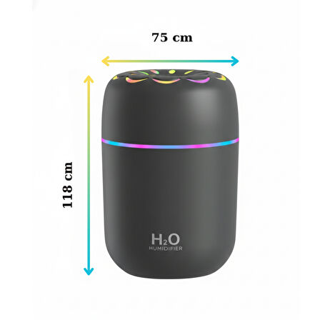 250ML RGB Işıklı Süper Sessiz Type-C Mini Hava Nemlendirici & Aroma Difüzör