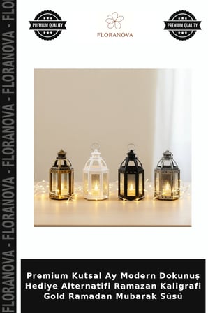 Premium Kutsal Ay Modern Dokunuş Hediye Alternatifi Ramazan Kaligrafi Gold Ramadan Mubarak Süsü