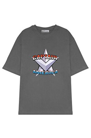 Unisex Oversize T-shirt Captain America Design