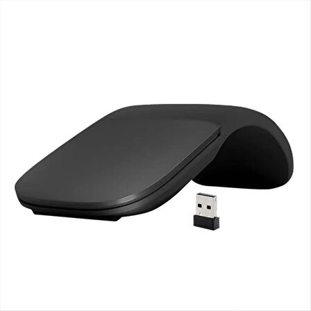 Katlanabilir Ark Dokunmatik Kablosuz Mouse – Ultra İnce, Sessiz, 2.4G USB Alıcılı, PC/Laptop Uyumlu