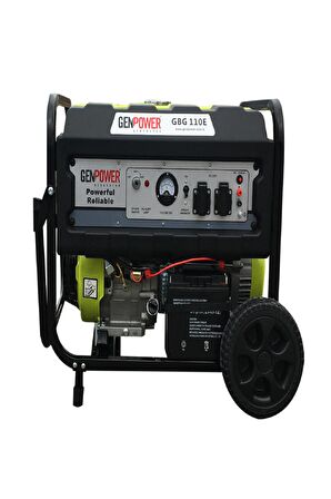 Genpower GBG 110 E Model 10.5 KVA Benzinli İpli/Marşlı Monofaze Portatif Jeneratör