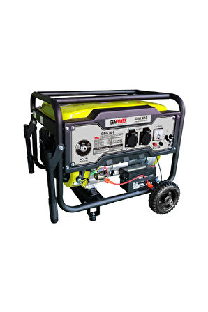 Genpower GBG 40 E Model 4 kVA, Benzinli, İpli/Marşlı, Tekerlekli, Monofaze ( 220 Volt) Portatif Jeneratör