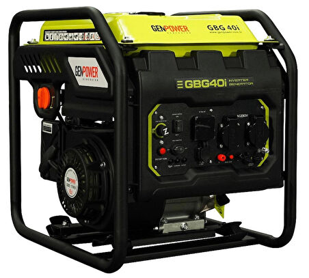 Genpower GBG 40I Model 4 kVA, Benzinli, İpli, Tekerleksiz, Monofaze ( 220 Volt) İnverter Portatif Jeneratör