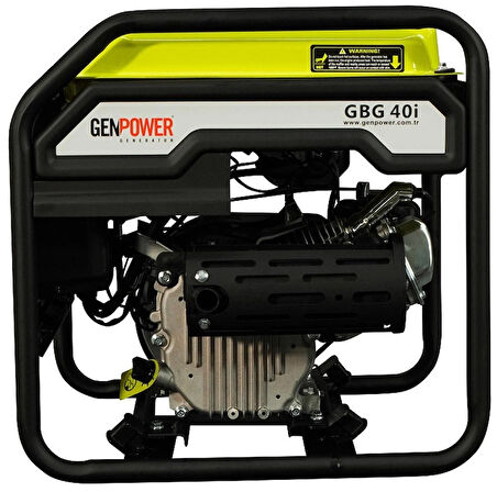 Genpower GBG 40I Model 4 kVA, Benzinli, İpli, Tekerleksiz, Monofaze ( 220 Volt) İnverter Portatif Jeneratör