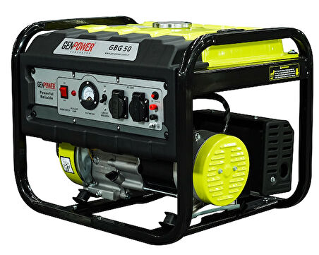 Genpower GBG 50 Model 5 kVA, Benzinli, İpli, Tekerleksiz, Monofaze ( 220 Volt) Portatif Jeneratör