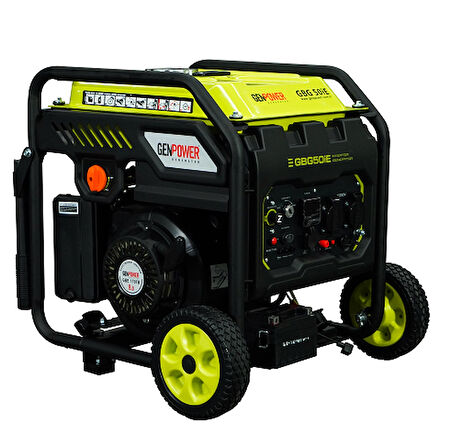 Genpower Marka GBG 50 IE Model 5 Kva Benzinli, Marşlı, Tekerlekli, Monofaze( 230 Volt) Inverter Jeneratör