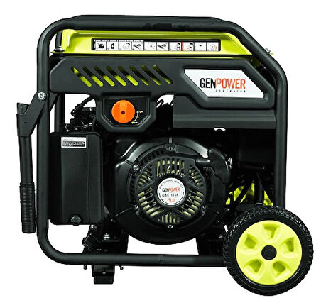 Genpower Marka GBG 75 IE Model 7,5 Kva,benzinli Marşlı, Tekerlekli, Açık Tip Dijital İnverterli Monofaze( 220 Volt) Portatif Jeneratör