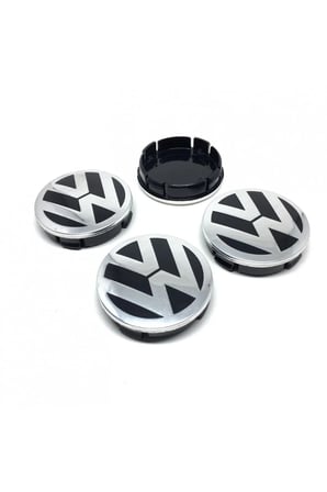 Volkswagen Jant Göbeği Sıvama Geçme Siyah 4'lü 60-55mm