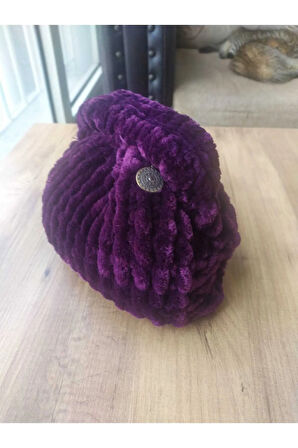 Gizli Burslu Kadife Mor Çanta Handmade