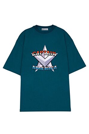 Unisex Oversize T-shirt Captain America Design