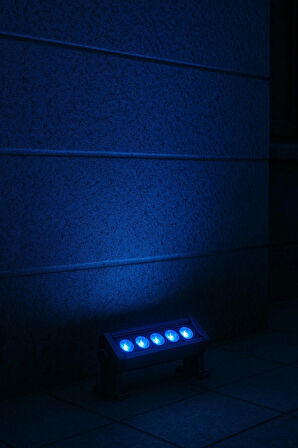 Goeben 6W LED  Wallwasher - Duvar Boyama Armatürü 20 cm -Mavi