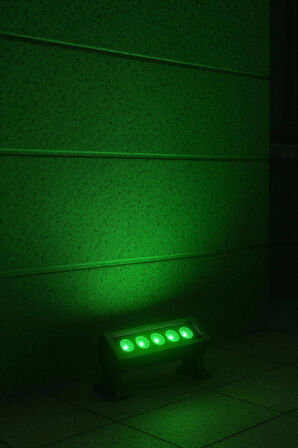 Goeben 6W LED  Wallwasher - Duvar Boyama Armatürü 20 cm - Yeşil