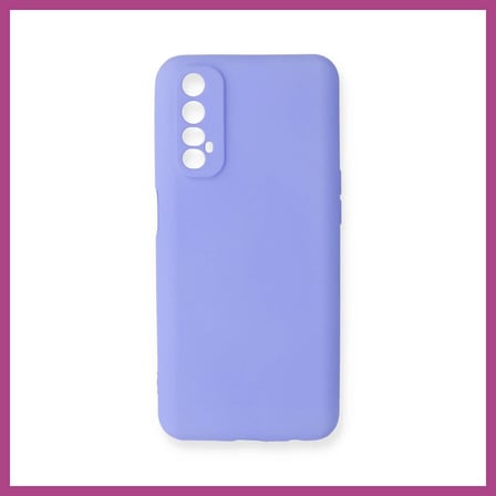 STR STORE Realme 7 Kılıf First Silikon - Lila GBZS