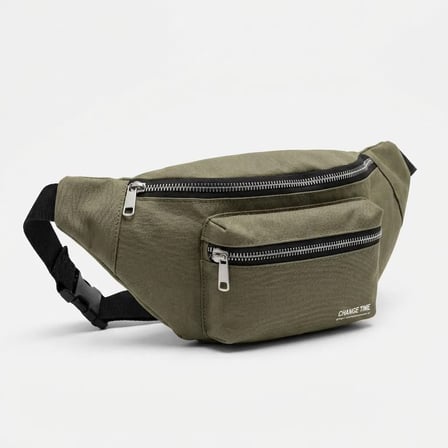 STR STORE Haki Unisex Bel Çantası Çapraz Askılı Günlük Kullanım Fermuarlı 30x13 cm GBZS