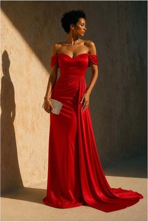 STR STORE Saten Elbise Maxi Abiye Yaka Kayık Kumaş · Renk: Zümrüt · Beden: XL GBZS