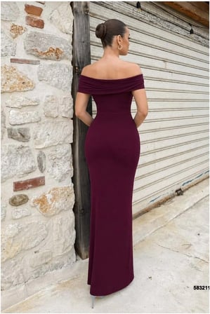 STR STORE Straplez Yırtmaçlı Elbise Taş Abiye Detaylı · Renk: Açık Mor · Beden: M GBZS