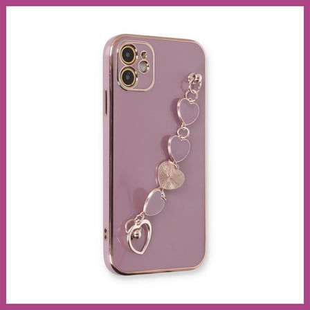 STR STORE iPhone 12 Kılıf Esila Silikon - Mor GBZS