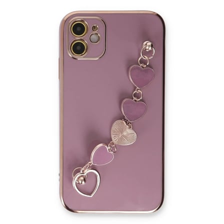 STR STORE iPhone 12 Kılıf Esila Silikon - Mor GBZS