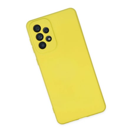 STR STORE Samsung Galaxy A23 4G Kılıf Nano içi Kadife Silikon - Sarı GBZS