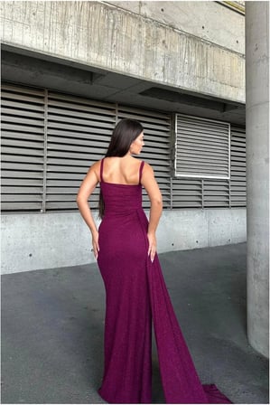 STR STORE Krep Kumaş Abiye Straplez Elbise · Renk: Açık Mor · Beden: XL GBZS