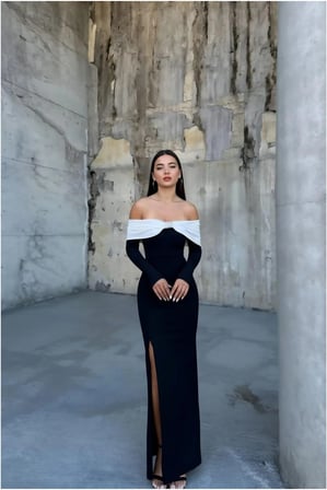 STR STORE Esnek Krep Kumaş Taş Abiye Straplez Elbise Detaylı · Renk: Siyah · Beden: M GBZS