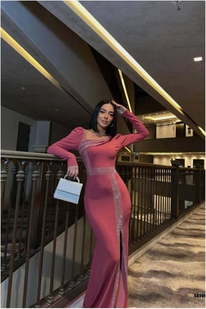 STR STORE Bisiklet Taş Abiye Yaka Elbise Maxi Detaylı · Renk: Mor · Beden: M GBZS