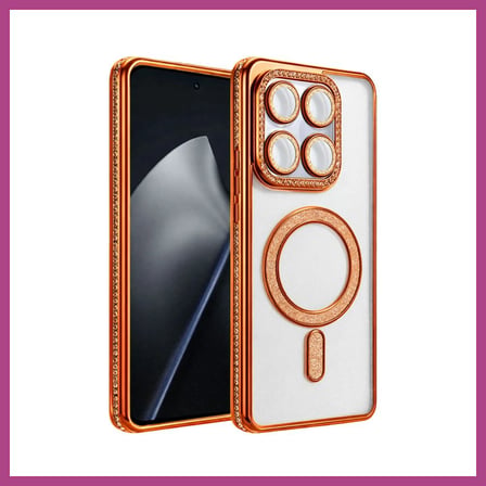 STR STORE Mi 17T Pro Joke Simli Magneticsafe Kılıf - Turuncu GBZS