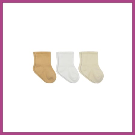 STR STORE Little Love Girl 3'lü Penye Soket Çorap 10137 Somon · Beden: 0-3 Ay · Renk: Somon GBZS