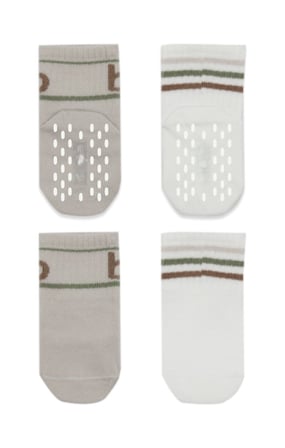 STR STORE Penye Kaymaz Soket Çorap 2li 10144 Taş Ekru · Beden: 0-6 Ay · Renk: Taş Ekru GBZS