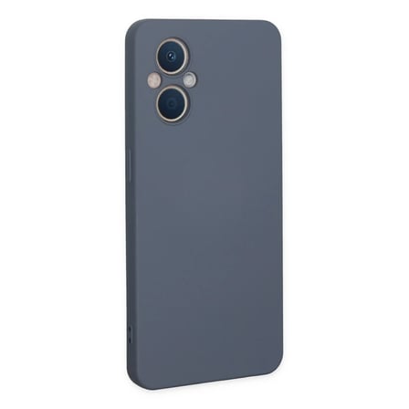 STR STORE Reno 7 Lite Kılıf Nano içi Kadife Silikon - Gri GBZS