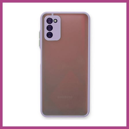 STR STORE Samsung Galaxy A03S Kılıf Montreal Silikon Kapak - Mor GBZS